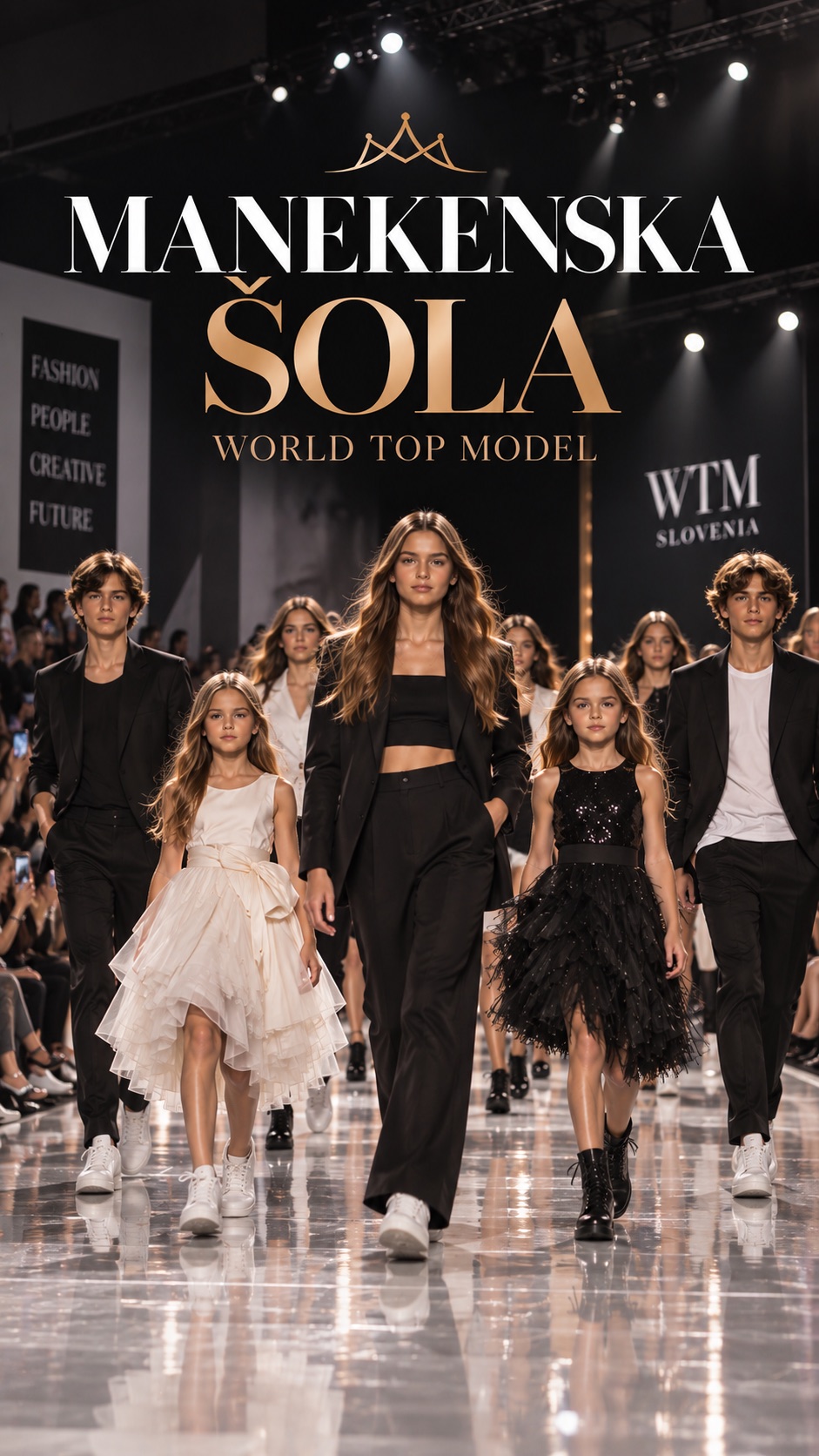 Manekenska šola World Top Model — otroci in mladostniki na modni pisti